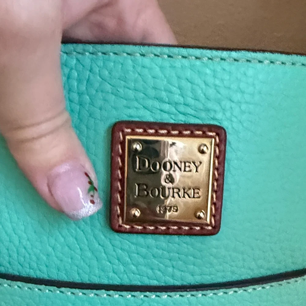 Dooney & Bourke Aqua Leather Tote - Picture 6 of 6
